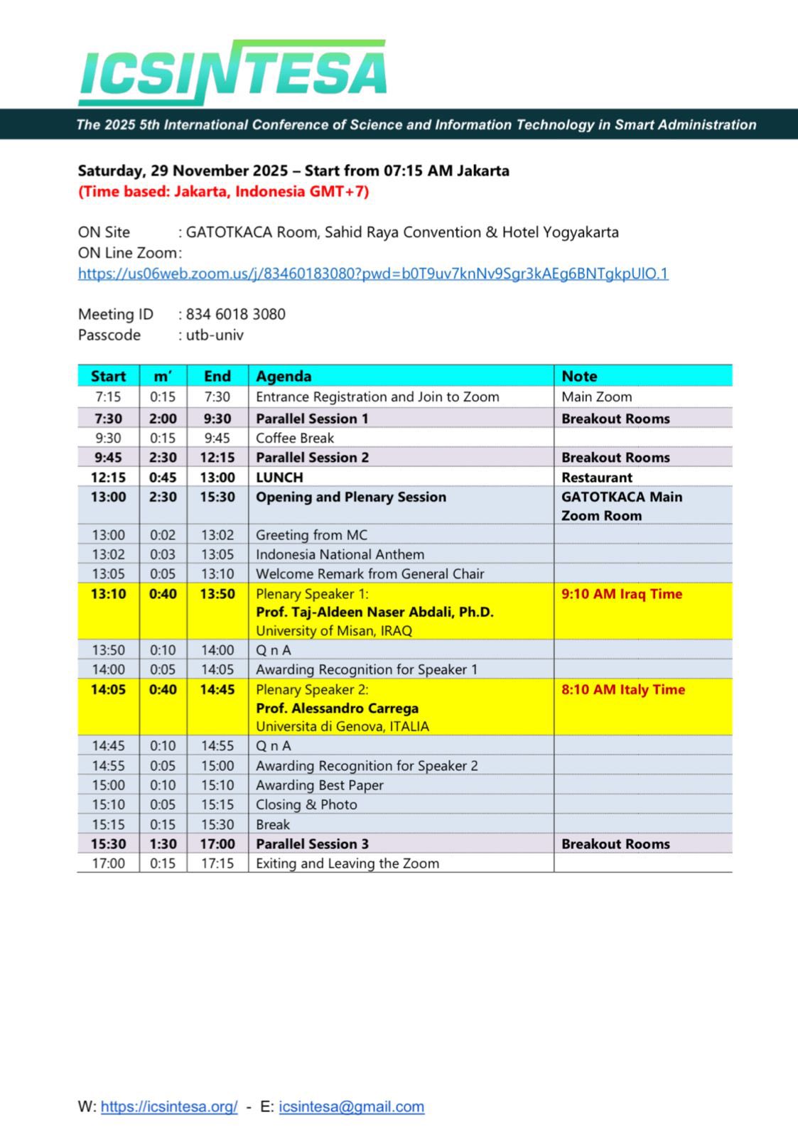 تدريسي من جامعة ميسان متحدث رئيسي لمؤتمر دولي في إندونيسيا