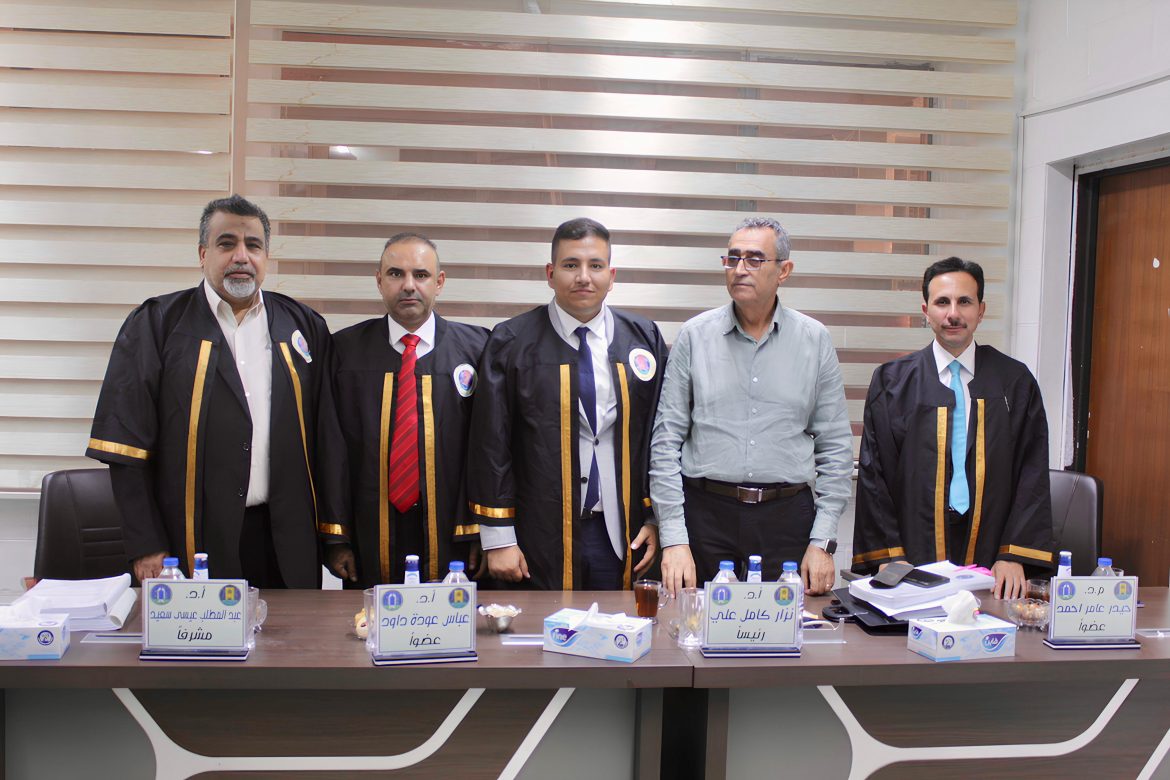 السيد عميد كلية الهندسة/ جامعة ميسان عضوا في لجنة مناقشة رسالة ماجستير في جامعة بغداد