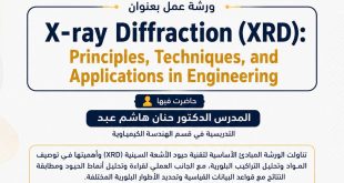 كلية الهندسة تقيم ورشة عمل عن تقنية حيود الأشعة السينية وتطبيقاتها الهندسية