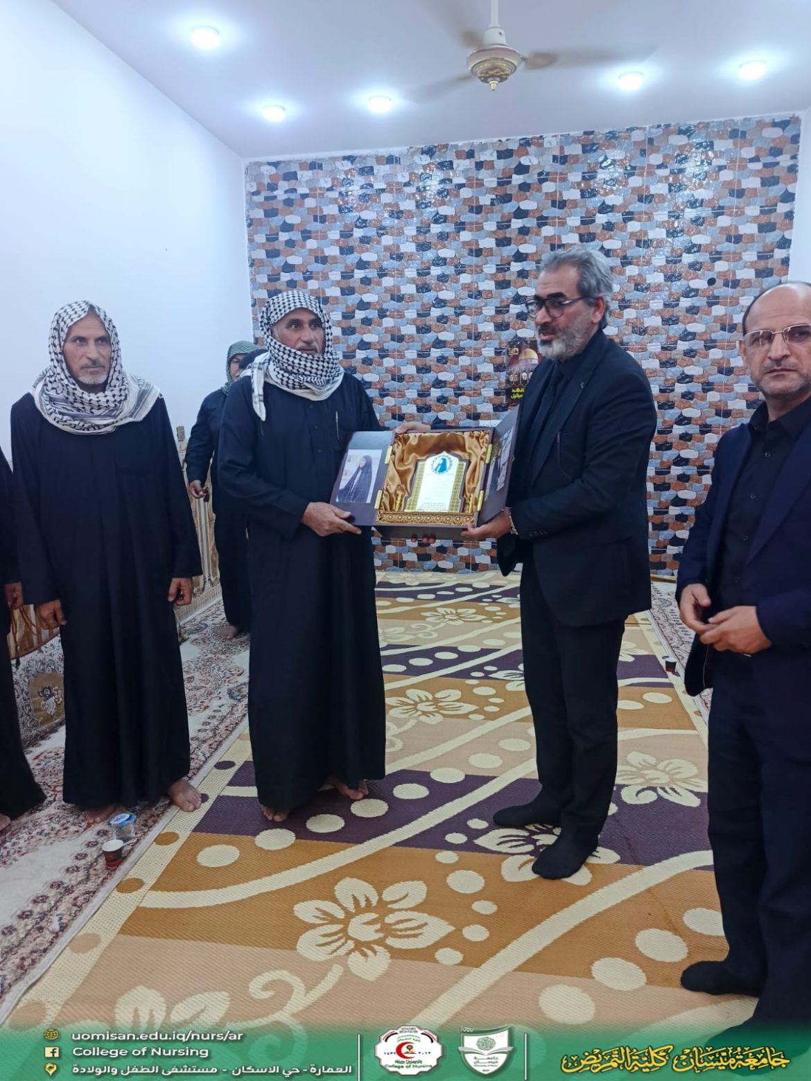 عمادة كلية التمريض جامعة ميسان تؤدي واجب العزاء بوفاة الطالبة ( حوراء زاير عبد الرضا )