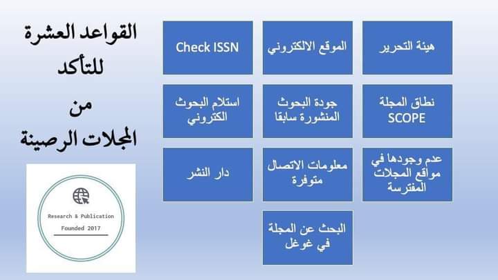 القواعد العشرة للتأكد من المجلات الرصينة .